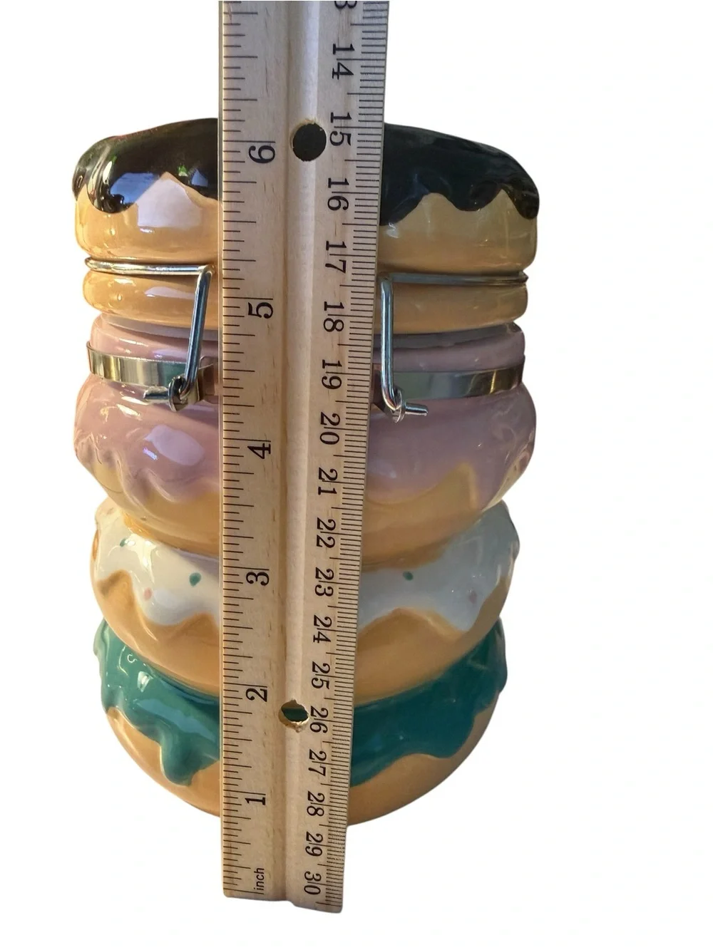 Donut Sprinkle Stack Ceramic Kitchen Snack Storage Coffee Bar K Cup Canister